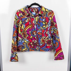 Y2K Laura Lane Paisley Printed Lightweight Jacket